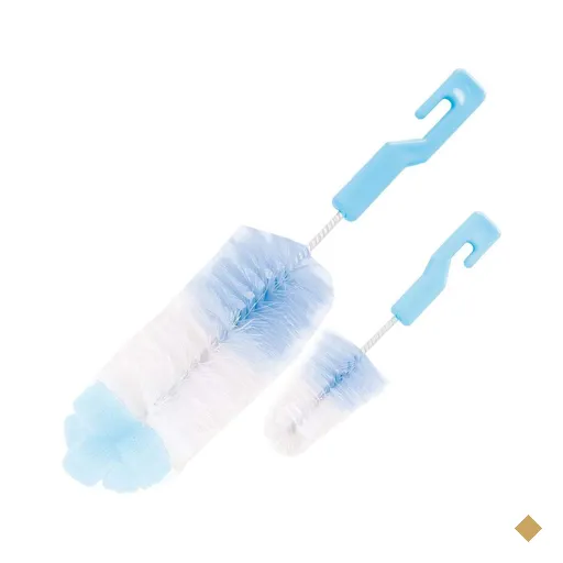 Kit De Escova Para Mamadeira Com Esponja Buba - Azul