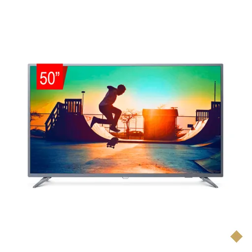 TV LED 50" PHILIPS 50PUG6513/78 UHD 4K, Smart TV, Wi-Fi Integrado, USB, HDMI