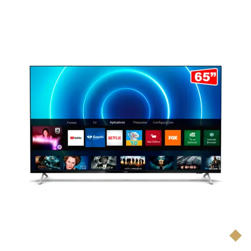 Smart TV Philips 65" 4K UHD 65PUG7625/78, P5, HDR10+, Dolby Vision, Dolby…