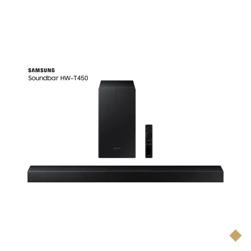 Soundbar Samsung HW-T450/ZD, 2.1 Canais, 200W, Bluetooth e Subwoofer sem fio |…
