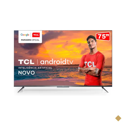 Smart TV LED 75 TCL P715 4K UHD HDR com Wifi e Bluetooth integrados, 3 HDMI, 2…