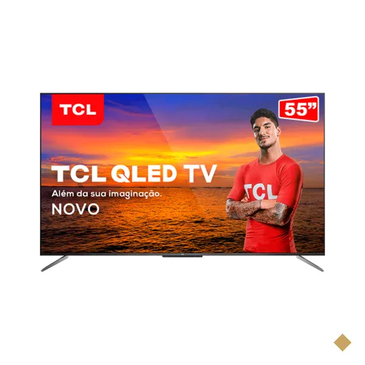 Smart TV QLED 55" 4K TCL 55C715 Android, Dolby Vision, HDR10+, Wi-Fi…