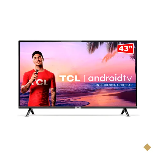 TV Smart, LED FHD TCL 43" Bluetooth, HDR, Inteligência Artificial, Google…
