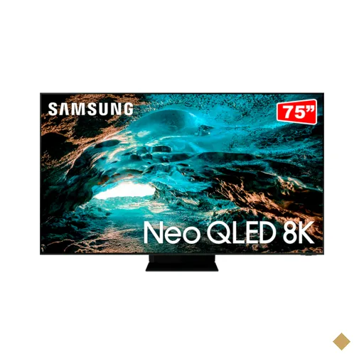 Samsung Smart TV 75" Neo QLED 8K 120Hz Processador IA, Google Assistant, Alexa…