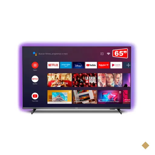 Smart TV Philips 65" 4K UHD LED, Bluetooth, Wi-Fi, 65PUG7906/78 | Cinza…