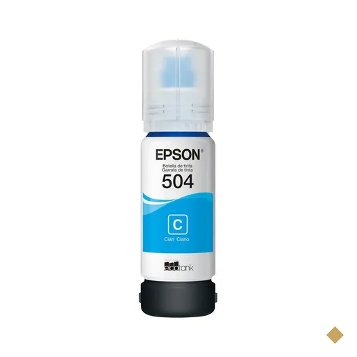 Garrafa de Tinta Epson T504 Ciano - Original