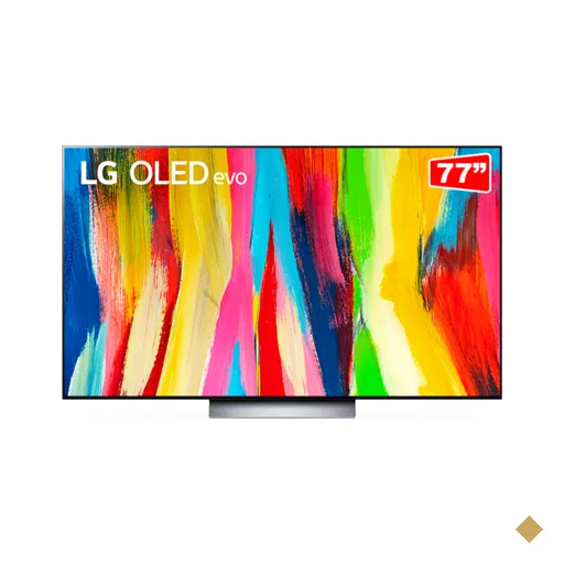 Smart TV LG 77" 4K OLED77C2 Evo 120Hz Mais Brilho G-Sync FreeSync 4x HDMI 2.1…