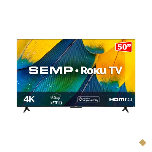 Smart TV LED 4K UHD 50" SEMP ROKU, Wifi Dual Band, Alexa | RK8600