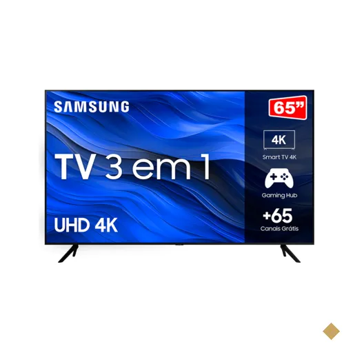 Samsung Smart TV 65" UHD 4K 65CU7700, Processador Crystal 4K, Gaming Hub…
