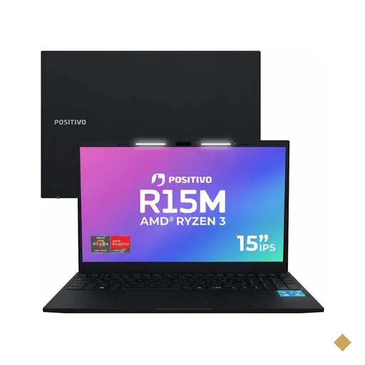 Notebook Positivo Vision R15M AMD® Ryzen 3-7330U Linux 8GB RAM 512GB SSD Wi-Fi…