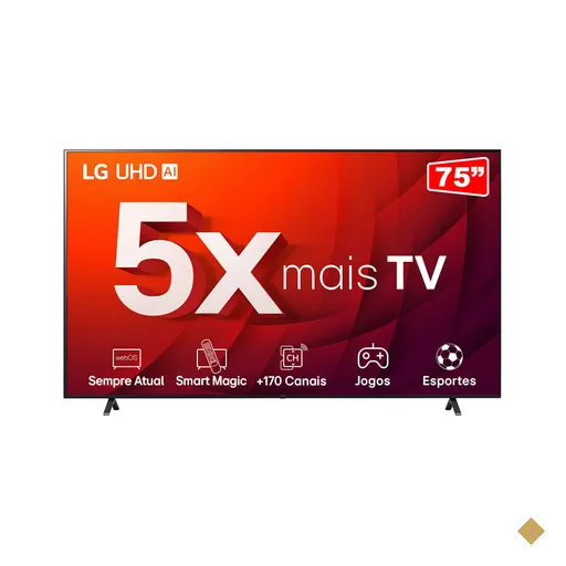 Smart TV 75" 4K LG UHD ThinQ AI 75UR8750PSA HDR Bluetooth Alexa Google…