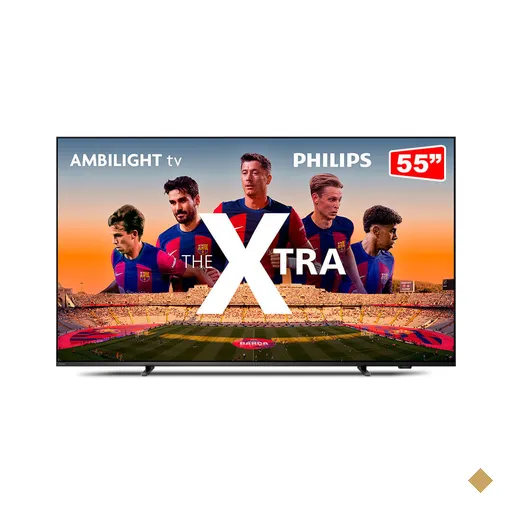 Smart TV Philips 55" The Xtra Ambilight Mini LED 4K UHD, Google TV, Wi-Fi…