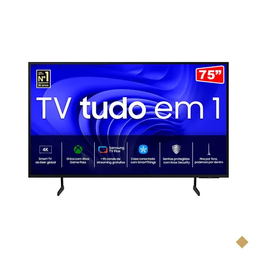 Samsung Smart TV 75" Crystal UHD 4K 75DU7700, Gaming Hub, Alexa built in