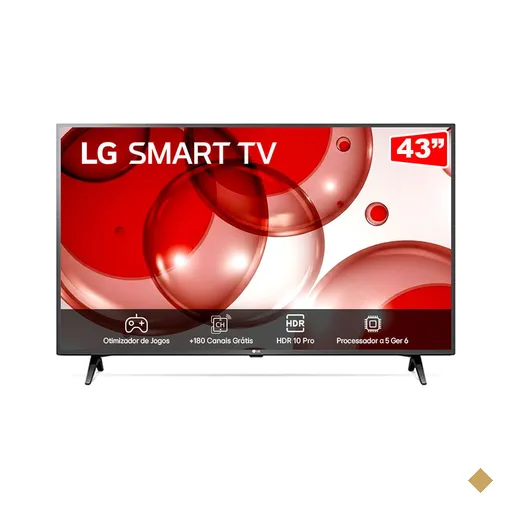 Smart TV 43" LG FULL HD 43LR6700PSA, Processador a5 Ger6 AI, Alexa integrado |…