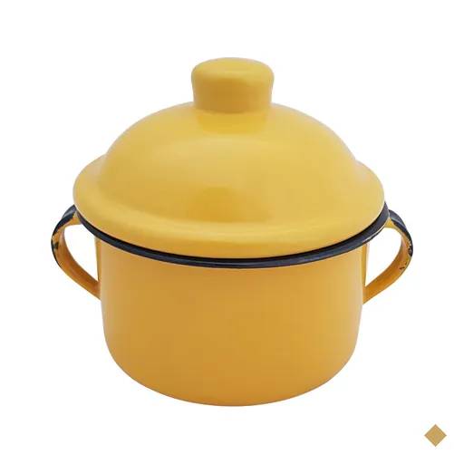 Açucareiro Esmaltado Porta Açúcar 450ml Suporte Açúcar Tradicional Amarelo