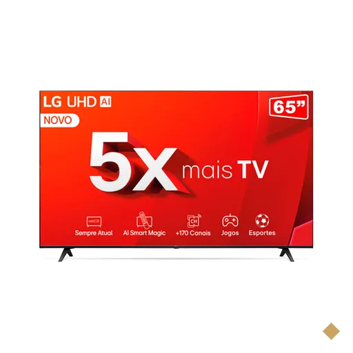 Smart TV 4K 65" LG UHD 65UT8050, Alexa/Chromecast integrado, WebOS 24, Controle…