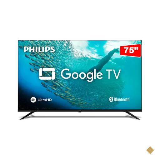 Smart TV Philips 75" 4K , Google TV  | 75PUG7019/78