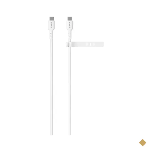 Cabo Links Reforçado para USB-C em Silicone Branco - Laut - LTLKCC
