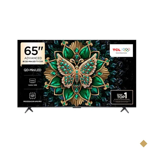 Smart TV MINILED 65" TCL 65C6K Google TV, 4K, HDR10+, Gaming, Alexa Integrada