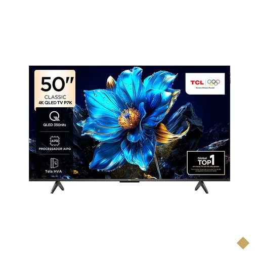Smart TV QLED 50" TCL 50P7K 4K HDR10+, Dolby Vision, Google Assistente