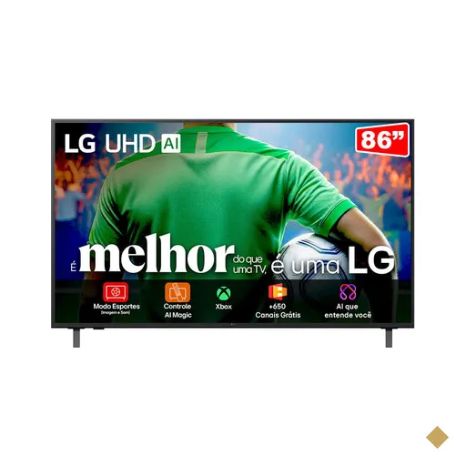 Smart TV LG AI 86" 4K 86UA8550PSA, Amazon Alexa e Google Cast, webOS 25 |…