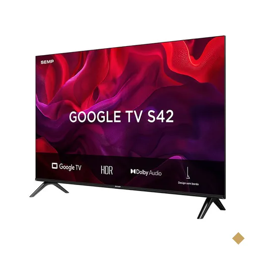 Smart TV LED Resolução FHD 43" SEMP 43S42, Google Tv, HDR10, Dolby Audio |…