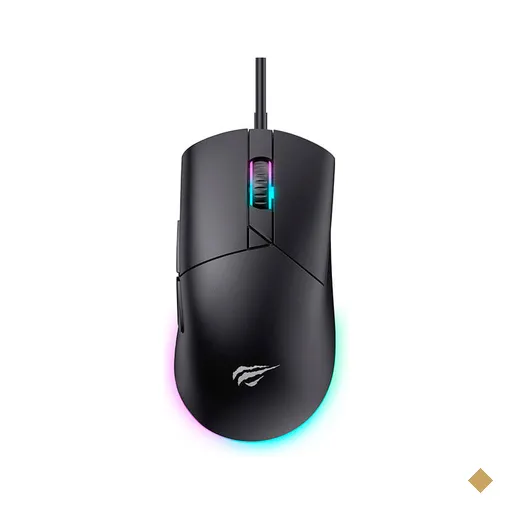 Mouse Gamer Havit MS1038, 4800DPI, USB, RGB, 7 Botões | Preto