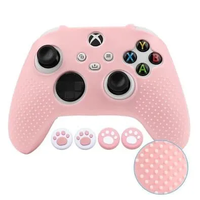 Capa Controle Rosa Pastel XBOX Series S X Antiderrapante