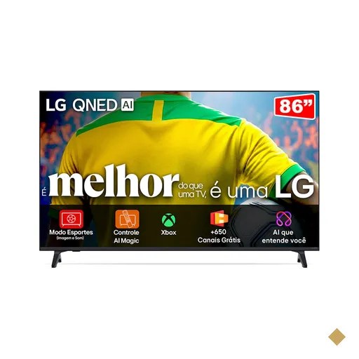 Smart TV 4K 86" LG QNED73, webOS 25, Google Cast Integrado | 86QNED73AS