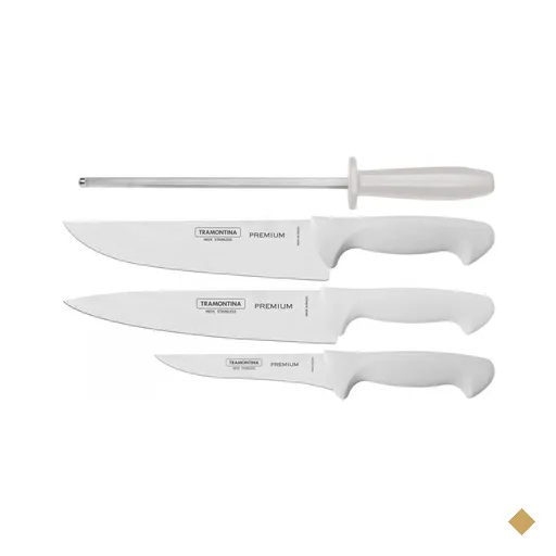 Jogo de Facas para Churrasco Tramontina em Aço Inox com Cabo Polipropileno 4…
