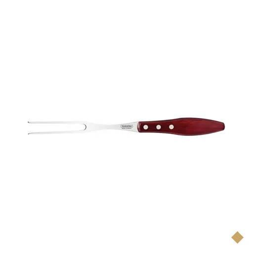 Garfo Trinchante Tramontina em Aço Inox e Cabo Vermelho Polywood Tramontina