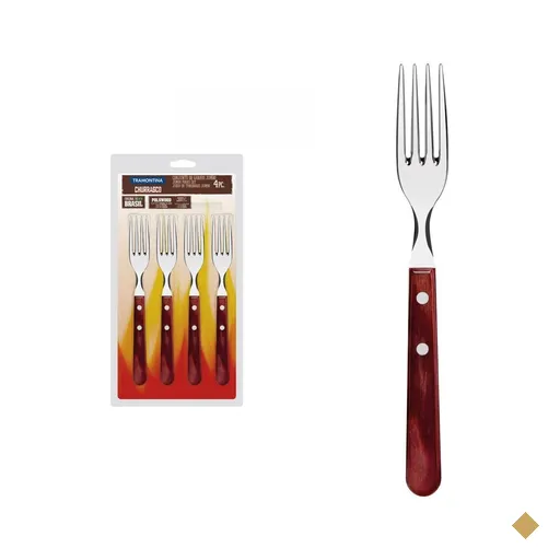Conjunto de Garfos Jumbo para Churrasco Tramontina em Aço Inox com Cabo…