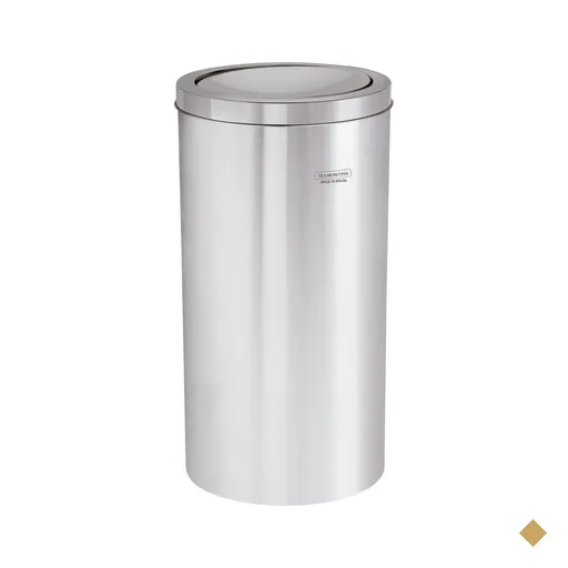 Lixeira Inox Tramontina Swing Scotch Brite e Tampa Basculante 20 Litros