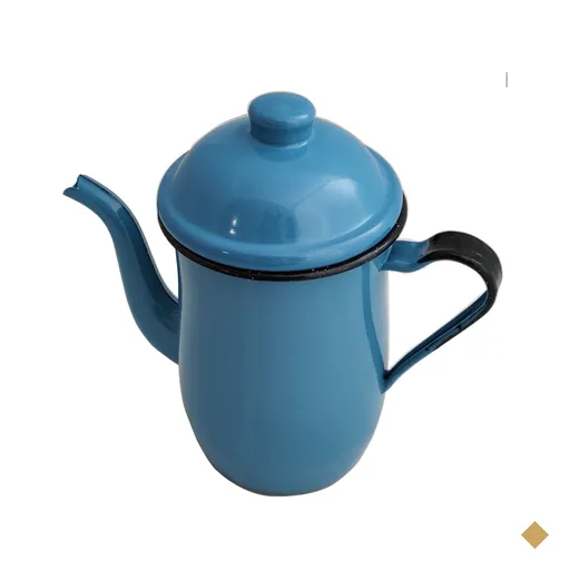 Bule Aço Esmaltado Para Café Chá 1,25 Litros Tradicional Azul