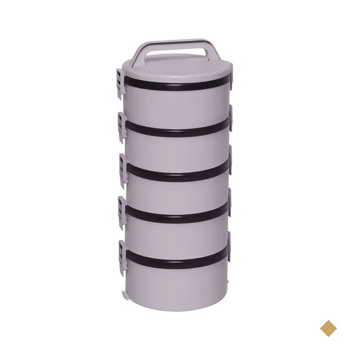 Conjunto 5 Marmitas Térmica Plástica Termopratos 1,5l Tekcor
