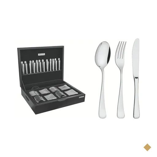 Faqueiro Tramontina Mônaco em Aço Inox com Facas de Mesa Forjadas 6mm…