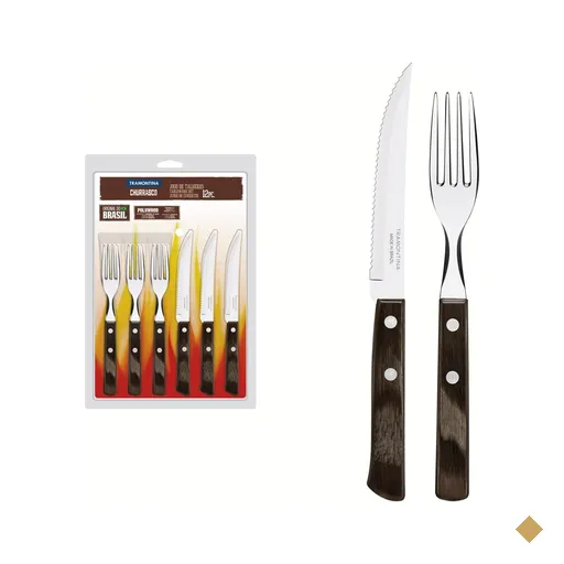 Jogo de Talheres para Churrasco Tramontina em Aço Inox com Cabo Polywood…
