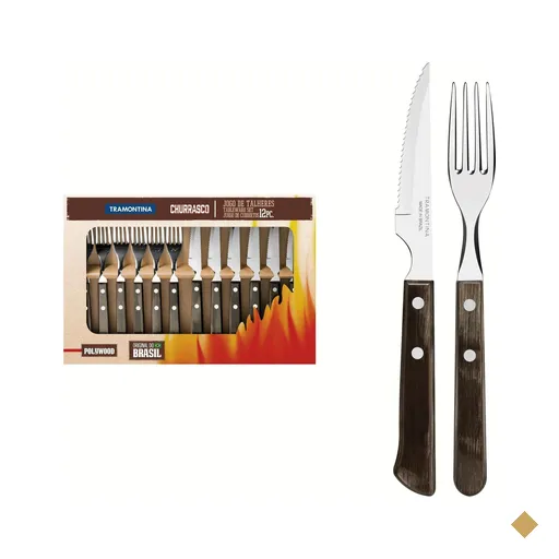 Jogo de Talheres para Churrasco Polywood Tramontina em Aço Inox com Cabo…