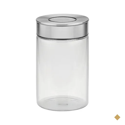 Pote de Vidro Tramontina Purezza com Tampa de Aço Inox 10 cm 1 L