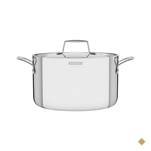 Caçarola Funda Tramontina em Aço Inox Corpo Triplo com Tampa e Alças 24 cm…