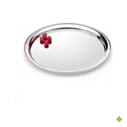 Bandeja Tramontina Service em Aço Inox Redonda 40 cm