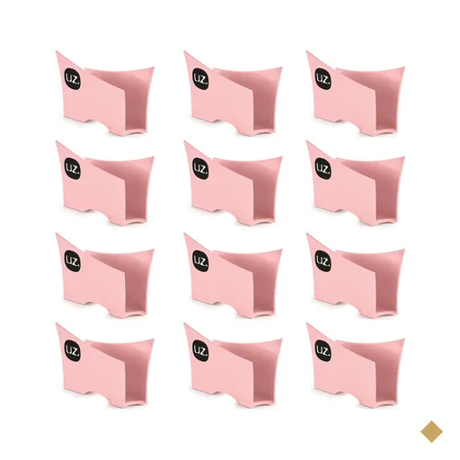 Kit 12 Suportes Porta Guardanapos De Papel Para Mesa Uz Rosa Quartzo