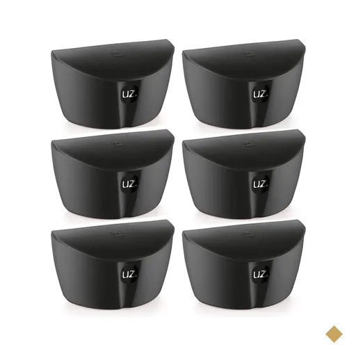 Kit 6 Saleiros com Tampa Porta Sal Cozinha 500ml Plástico UZ Preto