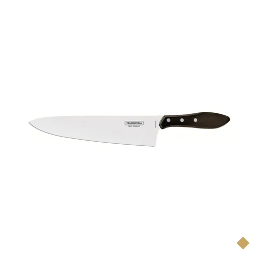 Faca Tramontina para Carne 10" em Aço Inox e Cabo Castanho Polywood