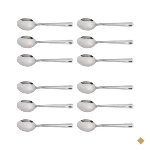 Conjunto 12  Colheres Pequenas para Sobremesa Aço Inox Linha Verão Martinazzo