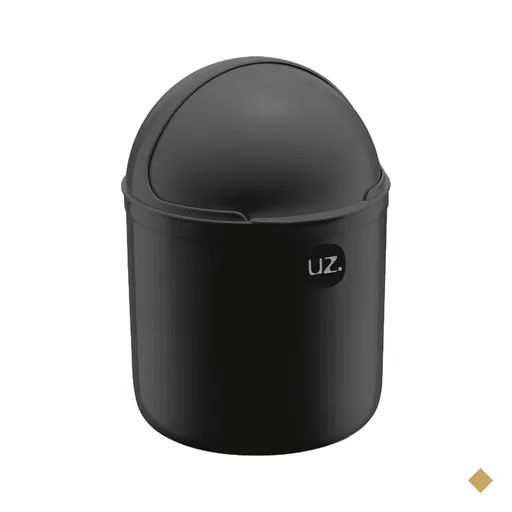 Lixeira Plastica De Cozinha Pia com Tampa Capacete e Abertura Frontal 4 litros…