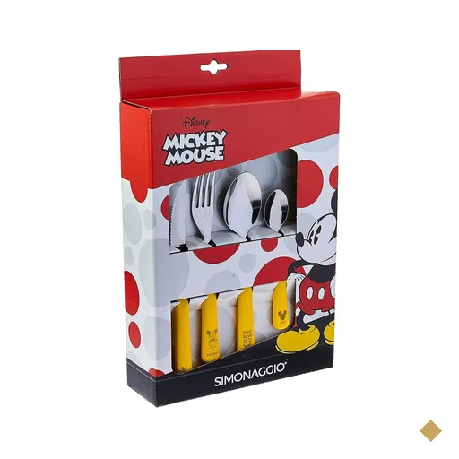 Faqueiro Mickey - Amarelo 24 peças