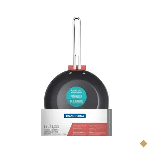 Frigideira Tramontina Inox com Revestimento Antiaderente 20cm 1,3L