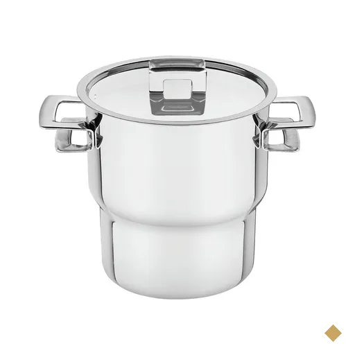 Cuscuzeira Tramontina Brava em Aço Inox com Alças e Tampa 2,1 L 14 cm