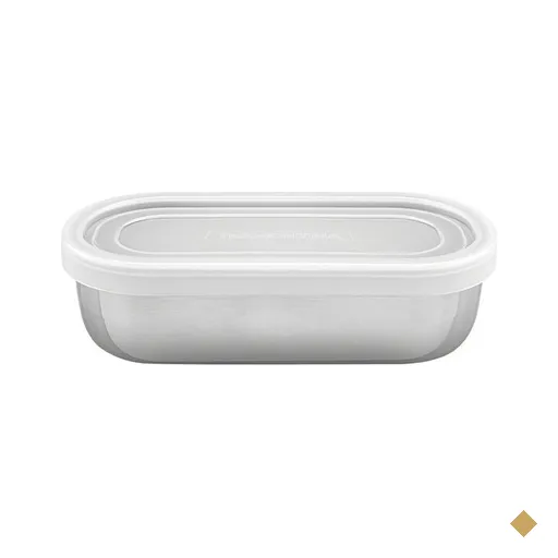 Pote para Alimentos Tramontina Freezinox em Aço Inox com Tampa Plástica 0,4 L